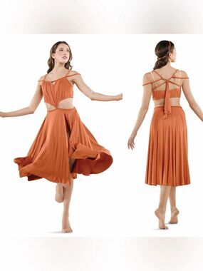 Revolution 10th House Dance Costume Rust contemporary lyrical Sidra TH26002 LA